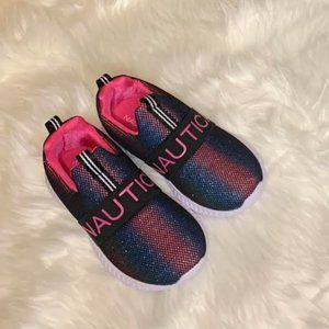 Nautica Kids Girls Youth Athletic Fashion Sneaker Running Shoe -Slip On-…